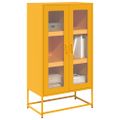 vidaXL Highboard horčicová žltá 68x39x123 cm Oceľ