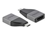 Video adaptér - HDMI se zdířkami (female) do USB-C s piny (male) - šedá