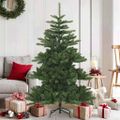vidaXL Umelý Sklápací Vianočný Stromček Zelená 150 cm PVC, oceľ