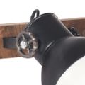 vidaXL Industriálna nástenná lampa, čierna 45x25 cm E27