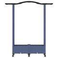 vidaXL Vyvýšený záhon s mriežkou a strechou Sivá 124 x 40 x 129 cm PP