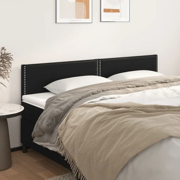 vidaXL Čelá postelí čierne 200x5x78/88 cm umelá koža
