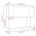vidaXL Knižnica/deliaca stena biela 80x25x70 cm masívna borovica