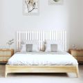 vidaXL Nástenné čelo postele biele 147x3x60 cm masívna borovica