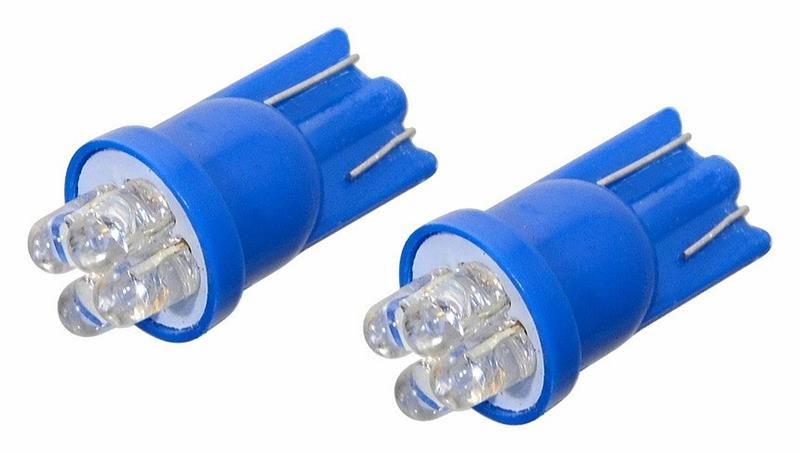 Žiarovka 4LED 12V T10 modrá 2ks
