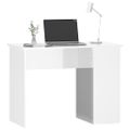 vidaXL Stôl lesklý biely 100x55x75 cm spracované drevo