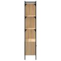 vidaXL Knižnica s dvierkami, dub sonoma, 76,5x30x154,5 cm, technické drevo