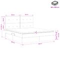 vidaXL Postel s úložným prostorem a matrací Sivohnedá 180 x 200 cm