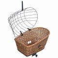 vidaXL Kôš na zadný nosič bicykla s krytom 55x31x36 cm, prírodná vŕba