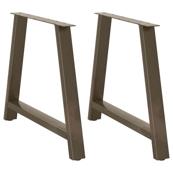 vidaXL Nohy k jedálenskému stolu v tvare A, 2 ks, 90 x (72-73) cm, oceľ