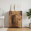 vidaXL Servírovacia skriňa Staré drevo 66 x 34,5 x 92 cm