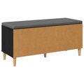 vidaXL Predsieňová lavica s vankúšom Čierny Dub 100 x 38 x 46 cm