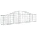 vidaXL Oblúkový gabionový kôš 11 ks 200x30x40/60 cm pozinkované železo