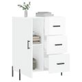 vidaXL Komoda lesklá biela 69,5x34x90 cm spracované drevo