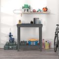 vidaXL Pracovná lavica sivá 80x50x80 cm masívna borovica