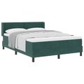 vidaXL Posteľ s pružinovým rámom Tmavozelená 200 x 140 cm Zamat