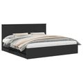 vidaXL Rám postele so zásuvkou Čierna 200 x 200 cm Inžinierske drevo