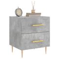 vidaXL Nočné stolíky 2 ks betónovo sivé 40x35x47,5 cm kompozitné drevo