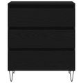 vidaXL Servírovacia skriňa Čierny dub 60 x 35 x 70 cm Kompozitné drevo