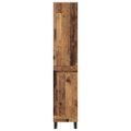 vidaXL Highboard Staré drevo 34,5 x 34 x 180 cm Kompozitné drevo