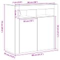 vidaXL Servírovacia skriňa Čierny dub 80 x 35 x 75 cm Kompozitné drevo