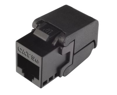 Solarix - keystone CAT5E UTP RJ45 čierny samořezný