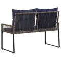 vidaXL Vonkajšia lavička 2 -Seater 4 ks 110 x 59 x 82 cm polyratan
