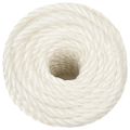 vidaXL Pracovné lano biele 10 mm 25 m polypropylén