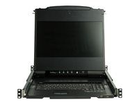 Single Port Console (RKCOND17HD) - KVM konzola s prepínačom KVM - 1 port - USB - 17.3" - montovateľný na regál - 1920 x 1080 Full HD (1080p) @ 60 Hz - 250 cd/m² - 650:1 - 8 ms - 2xDVI-D, 2xVGA - čierna - 1U