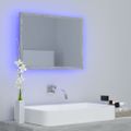 vidaXL Kúpeľňové zrkadlo s LED, betónovo sivé 60x8,5x37 cm akryl