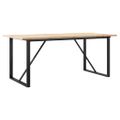 vidaXL Jedálenský stolík v tvare O 180x90x75,5 cm borovica a oceľ