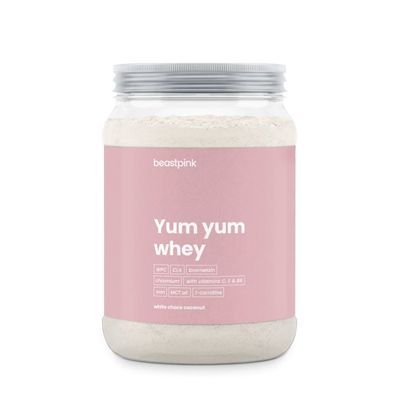Yum Yum Whey - BeastPink + darček, biela čokoláda kokos, 500 g