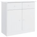 vidaXL Komoda ALTA, biela 77x35x73 cm, borovicový masív