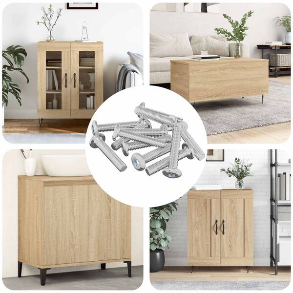 vidaXL Skrutka s hlavou a zámkom 12 pcs Strieborná M6 x 30 mm Oceľ