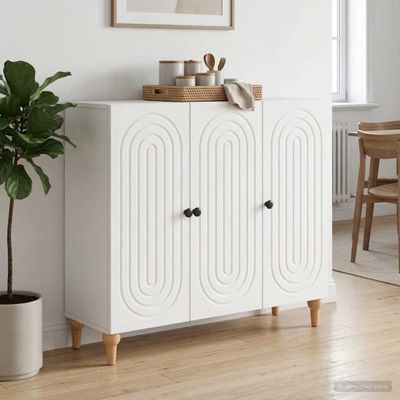 vidaXL Servírovacia skriňa Biela 89 x 34,5 x 80 cm Kompozitné drevo