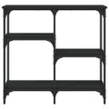 vidaXL Konzolový stolík čierny 80x29x75 cm kompozitné drevo