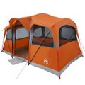 vidaXL Rodinný stan so strechou Oranžová a oranžová 435 x 255 x 216 cm