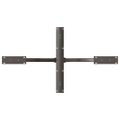 vidaXL Noha jedálenského stola v tvare pavúka, čierna 120x68x(72-73) cm, oceľ