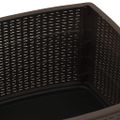 vidaXL Záhradný stôl farba kávy moka 53x53x40 cm plast