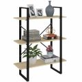 vidaXL Knižnica dub sonoma 80x30x105 cm drevotrieska