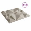 vidaXL Nástenné panely 12 ks 50 x 50 cm Diamond Beton XPS Pena