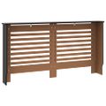 vidaXL Kryt na radiátor čierny 152x19x81,5 cm MDF