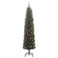 vidaXL Umelý vianočný stromček Zelená 180 cm PVC, oceľ a plast