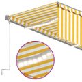 vidaXL Automatická markíza tienidlo&LED&senzor vetra žlto-biela