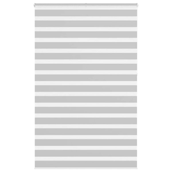 vidaXL Zebrová roleta svetlosivá 150x230 cm šírka látky 145,9 cm polyester