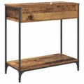 vidaXL Konzolový stôl Staré drevo 75 x 34,5 x 75 cm Kompozitné drevo