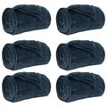 vidaXL Prikrývky na hodenie 6 ks Námornícka modrá 150 x 200 cm 4.68 kg
