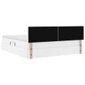 vidaXL Postel s úložným prostorem a matrací Čistá biela 180 x 200 cm