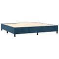 vidaXL Posteľný rám boxsping s matracom tmavomodrý 200x200 cm zamat