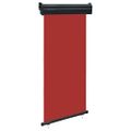 vidaXL Bočná markíza na balkón 100x250 cm, červená